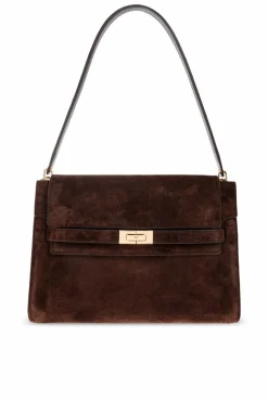 Tory Burch BRĄZOWY Torba na ramię `Lee Radziwill Large`