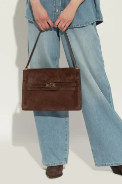 Tory Burch BRĄZOWY Torba na ramię `Lee Radziwill Large`