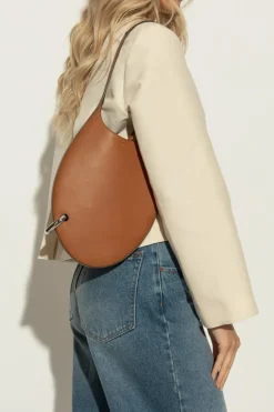 Tory Burch BRĄZOWY Torba na ramię `Pierced`