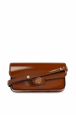 Tory Burch BRĄZOWY Torba na ramię `Robinson`