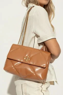Tory Burch BRĄZOWY Torba na ramię `Kira Diamond`