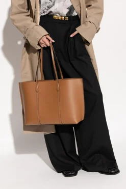 Tory Burch BRĄZOWY Torba `Perry` typu `shopper`