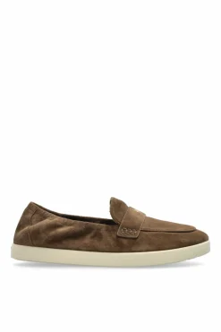 Tory Burch BRĄZOWY Zamszowe buty typu `loafers`