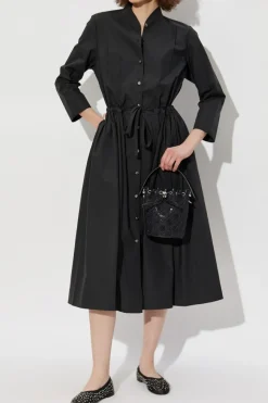Tory Burch CZARNY Bawełniana sukienka o luźnym kroju
