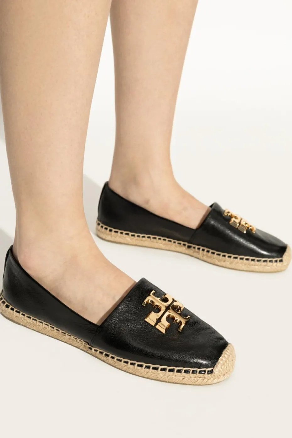 Tory Burch CZARNY Espadryle `Eleanor`