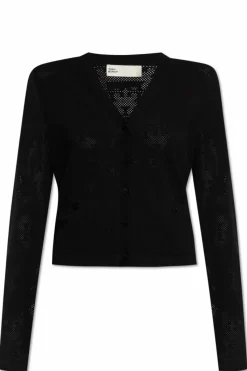 Tory Burch CZARNY Kardigan z logo