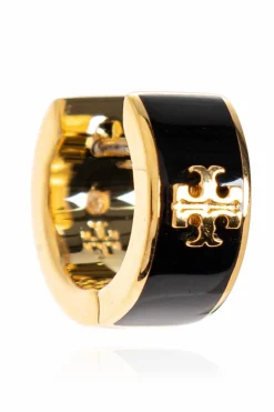 Tory Burch CZARNY Kolczyki z logo