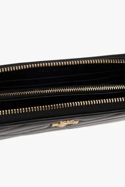 Tory Burch CZARNY Pikowany portfel