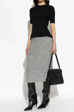 Tory Burch CZARNY Top z wiązaniem z tyłu