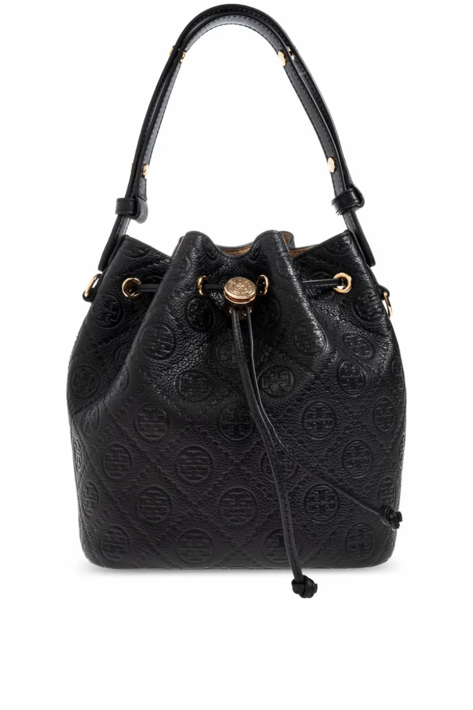 Tory Burch CZARNY Torba do ręki `T Monogram Pebble`