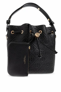 Tory Burch CZARNY Torba do ręki `T Monogram Pebble`