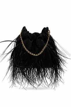 Tory Burch CZARNY Torba `Fleming Mini` typu ‘bucket`