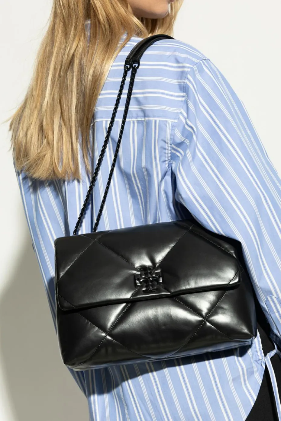 Tory Burch CZARNY Torba na ramię `Powder Coated`