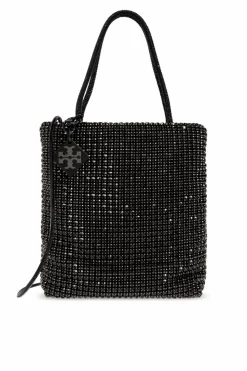 Tory Burch CZARNY Torba na ramię `Night Ow Mini` z połyskującymi kryształami