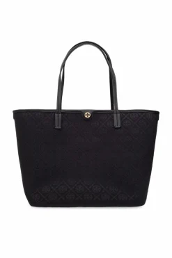 Tory Burch CZARNY Torba na ramię ‘T Monogram Zip’