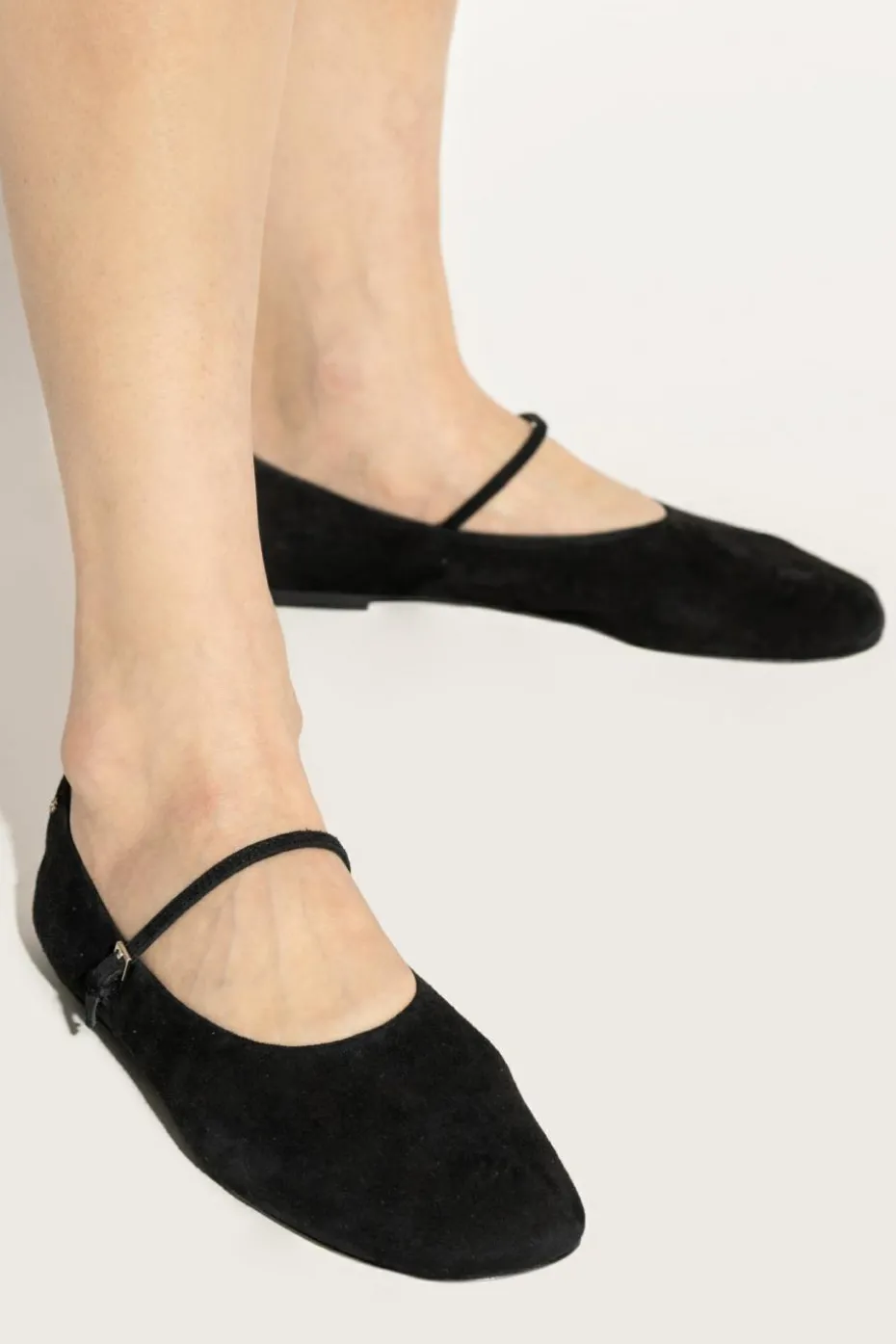 Tory Burch CZARNY Zamszowe baleriny `Mary Jane`