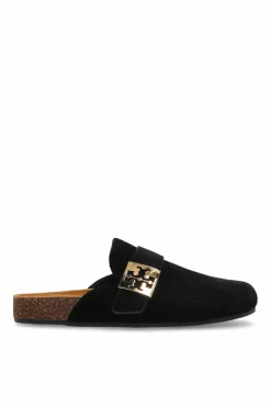 Tory Burch CZARNY Zamszowe klapki `Mellow`