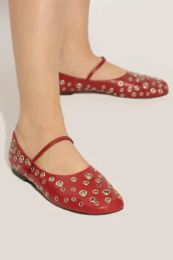 Tory Burch CZERWONY Baleriny `Mary Jane`