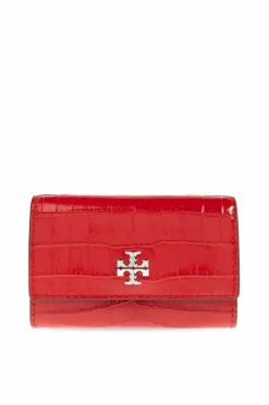 Tory Burch CZERWONY Portfel z logo