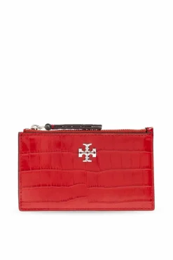 Tory Burch CZERWONY Portfel z logo