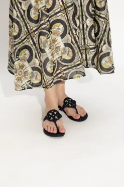 Tory Burch GRANATOWY Klapki ‘Miller’