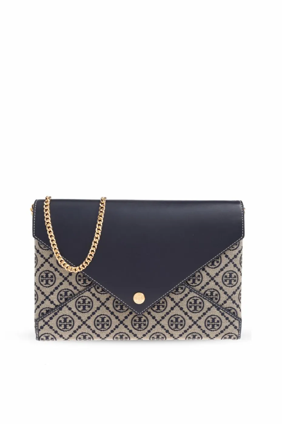 Tory Burch GRANATOWY Kopertówka `T Monogram`