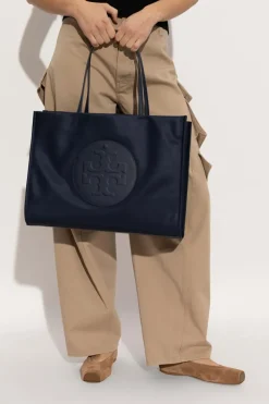 Tory Burch GRANATOWY Torba `Ella` typu `shopper`