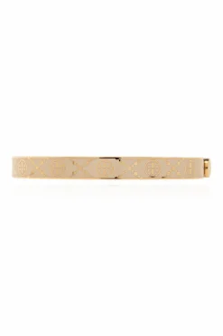Tory Burch kremowy Bransoleta `T Monogram`