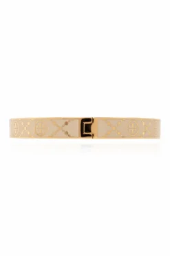 Tory Burch kremowy Bransoleta `T Monogram`