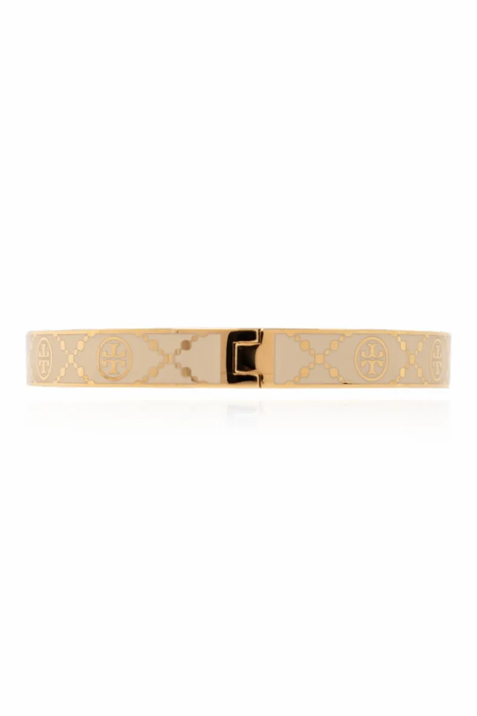 Tory Burch kremowy Bransoleta `T Monogram`