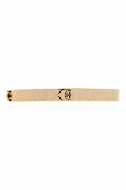 Tory Burch kremowy Bransoleta `T Monogram`