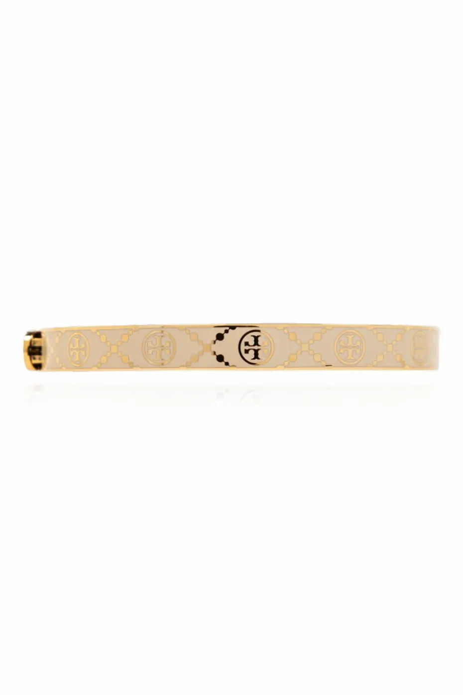 Tory Burch kremowy Bransoleta `T Monogram`
