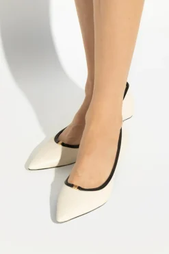Tory Burch kremowy Buty na obcasie
