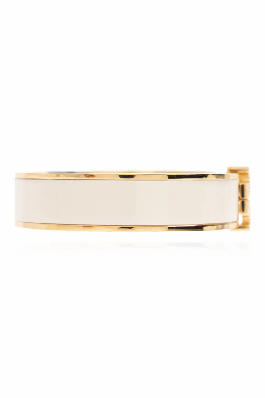 Tory Burch kremowy Mosiężna bransoleta z logo