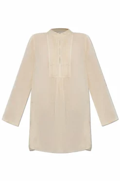 Tory Burch kremowy Top z długimi rękawami