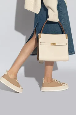 Tory Burch kremowy Torba na ramię `Lee Radziwill Small`