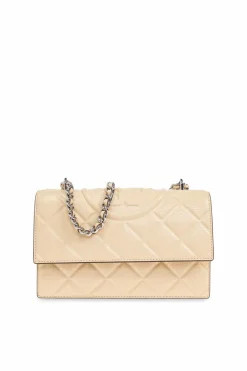 Tory Burch kremowy Torba na ramię `Fleming Small`