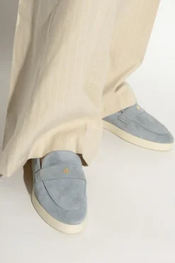 Tory Burch NIEBIESKI Zamszowe buty typu `loafers`