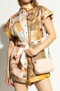 Tory Burch RÓŻOWY Torba na ramię `Fleming Small`