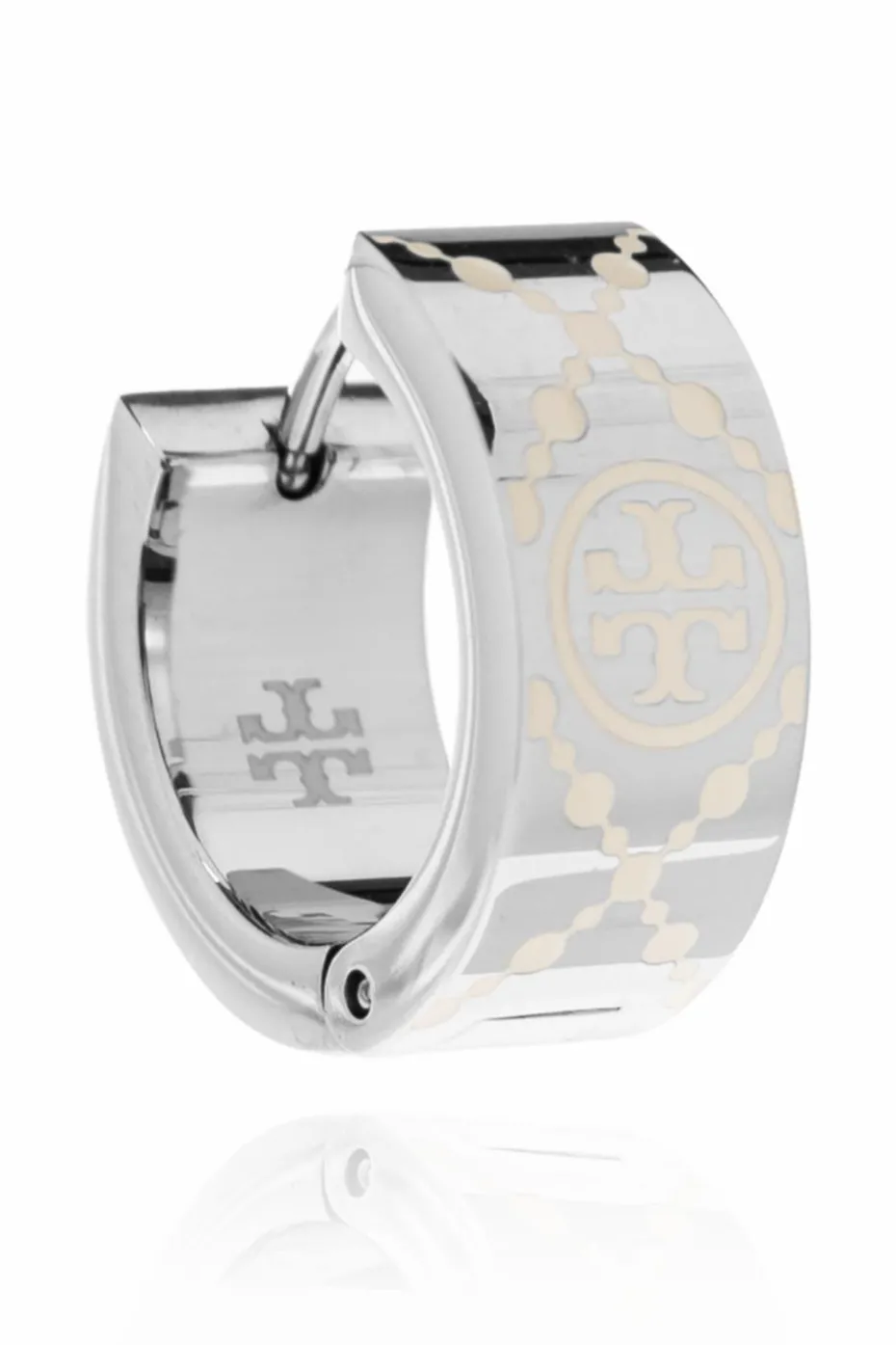 Tory Burch SREBRNY Kolczyki z logo