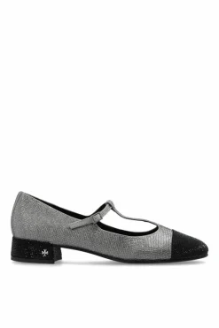 Tory Burch SREBRNY Skórzane buty