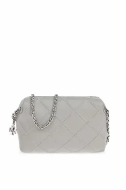 Tory Burch SZARY Torba na ramię `Fleming Small`