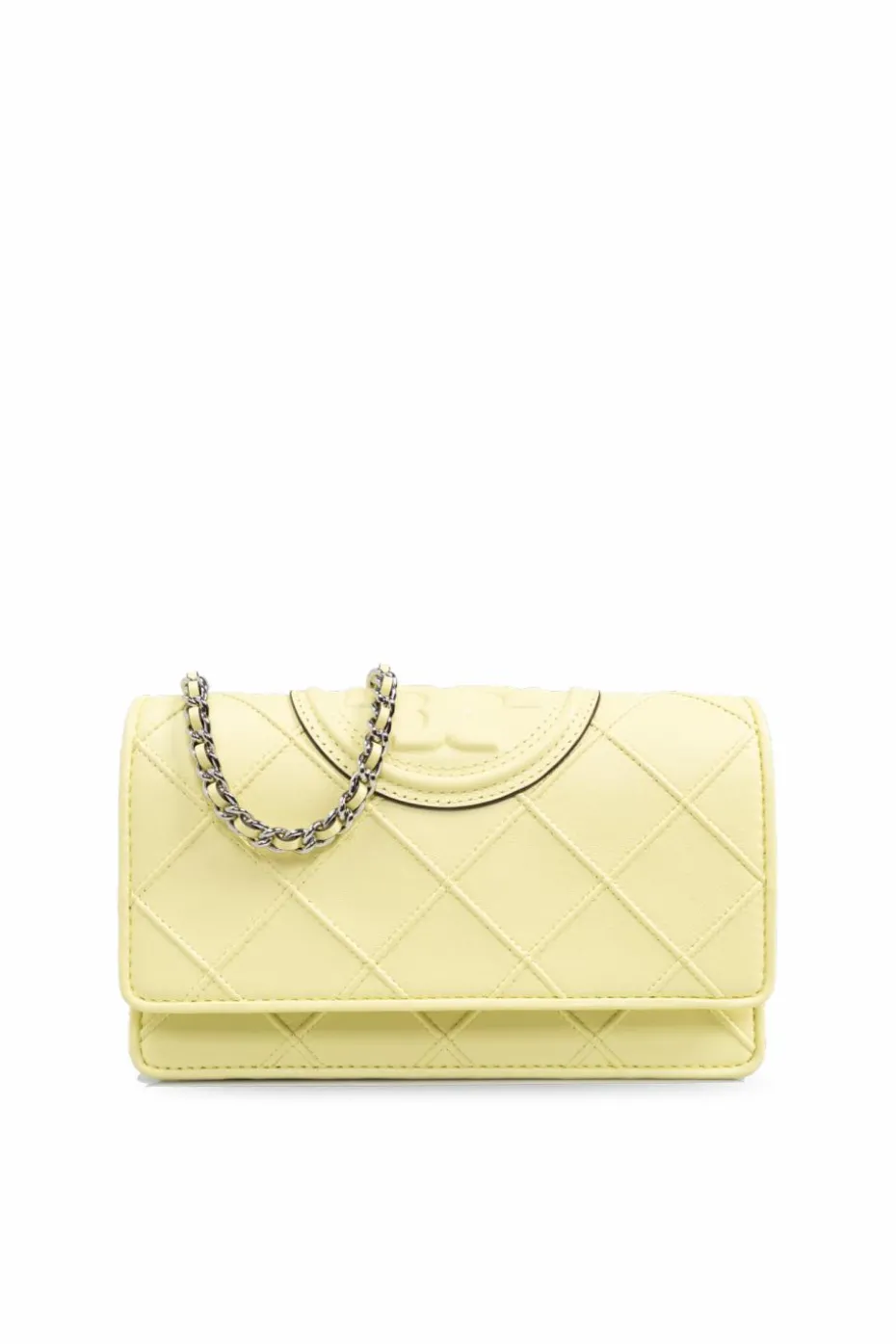 Tory Burch ZIELONY Portfel na łańcuchu `Fleming Soft`