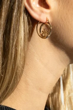 Tory Burch ZŁOTY Kolczyki z logo