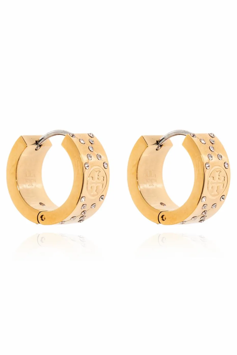 Tory Burch ZŁOTY Kolczyki `T Monogram`