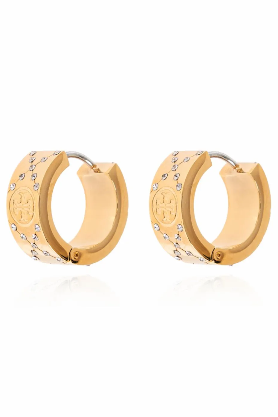 Tory Burch ZŁOTY Kolczyki `T Monogram`