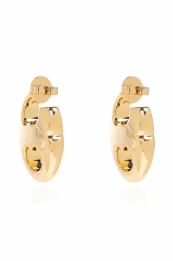 Tory Burch ZŁOTY Kolczyki z wygrawerowanym logo