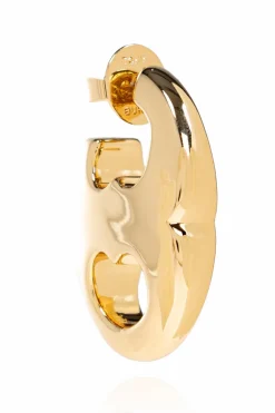 Tory Burch ZŁOTY Kolczyki z wygrawerowanym logo