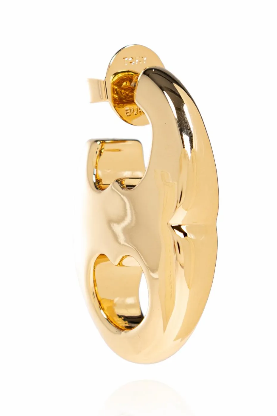 Tory Burch ZŁOTY Kolczyki z wygrawerowanym logo