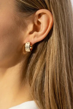 Tory Burch ZŁOTY Kolczyki z monogramem